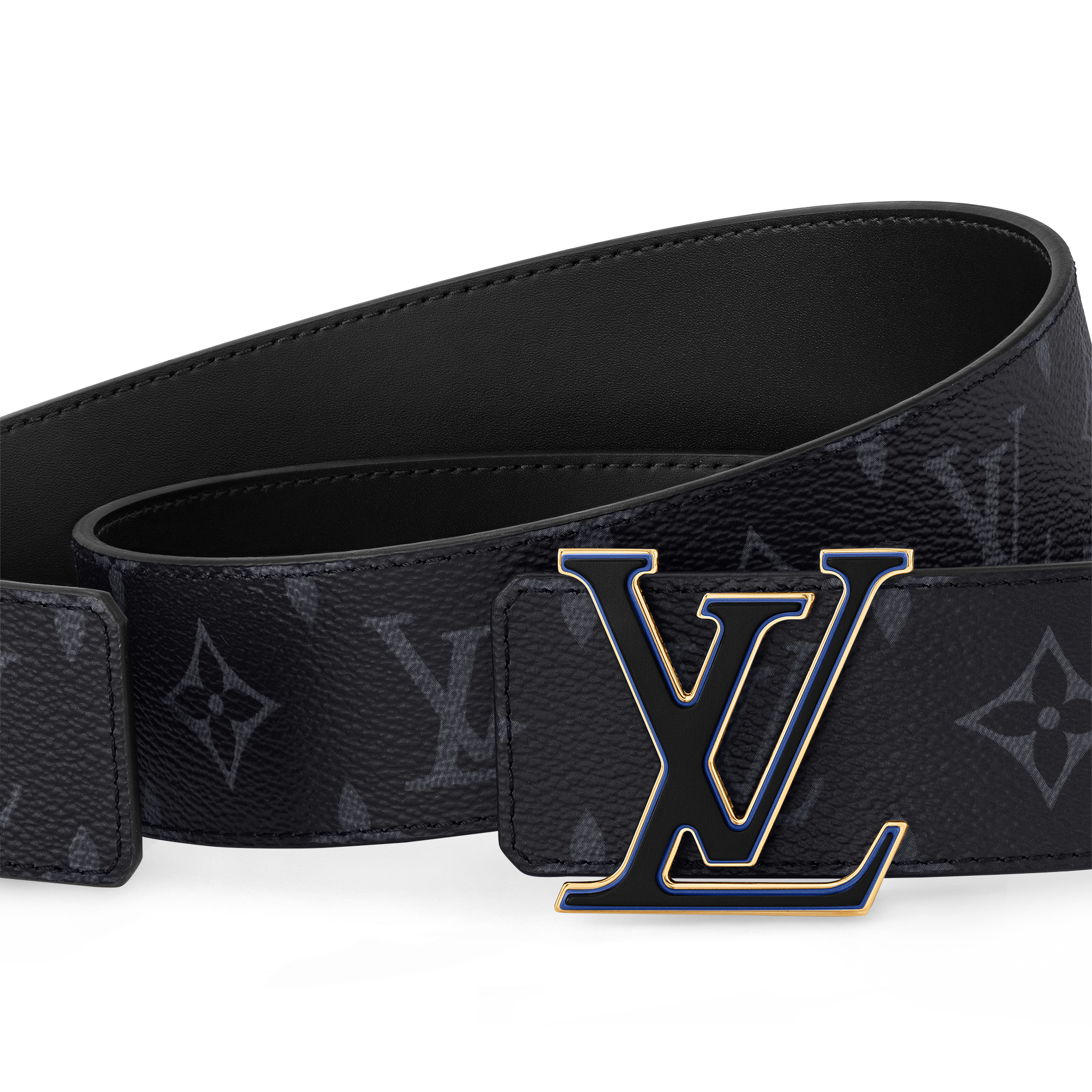 LV 3 Steps 40mm Reversible Belt Monogram Eclipse Canvas - Men